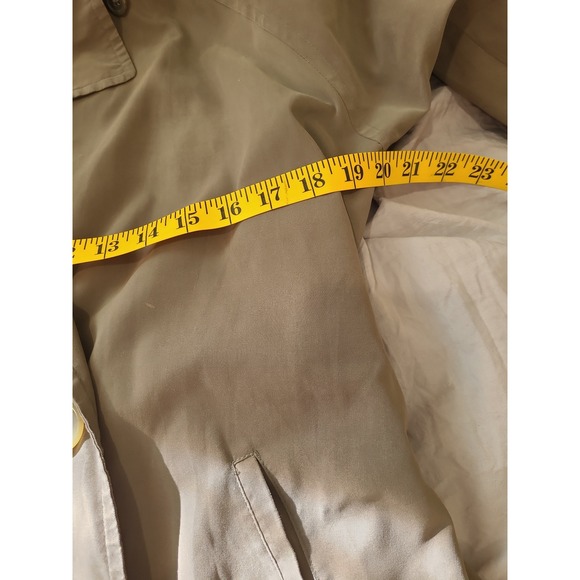 Anne Klein II Women SZ 4P Dbl Breasted Trench Coat moss‎ greenminalmalist career - Picture 6 of 12